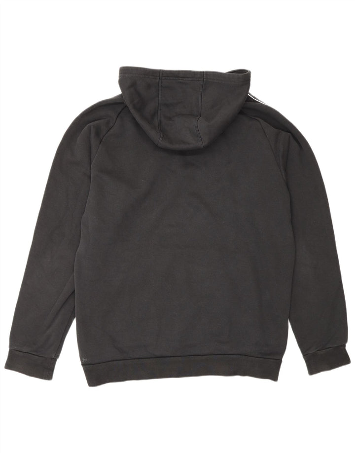 Adidas - Sudadera con capucha para hombre, talla grande, algodón negro