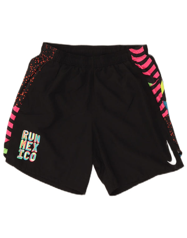Nike Dri Fit Graphic - Pantalones cortos deportivos para mujer, talla pequeña, color negro