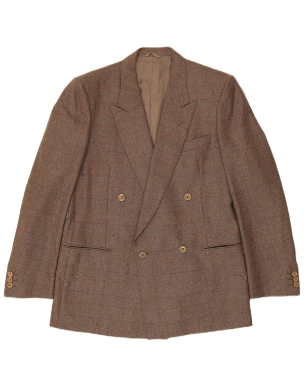 Corneliani Chaqueta tipo blazer con doble botonadura para hombre IT 50 Large Brown Check