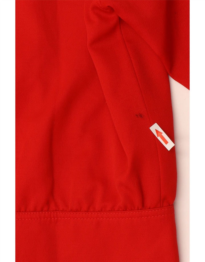 Vintage mujer chaqueta bomber de doble pecho IT 42 lana roja mediana