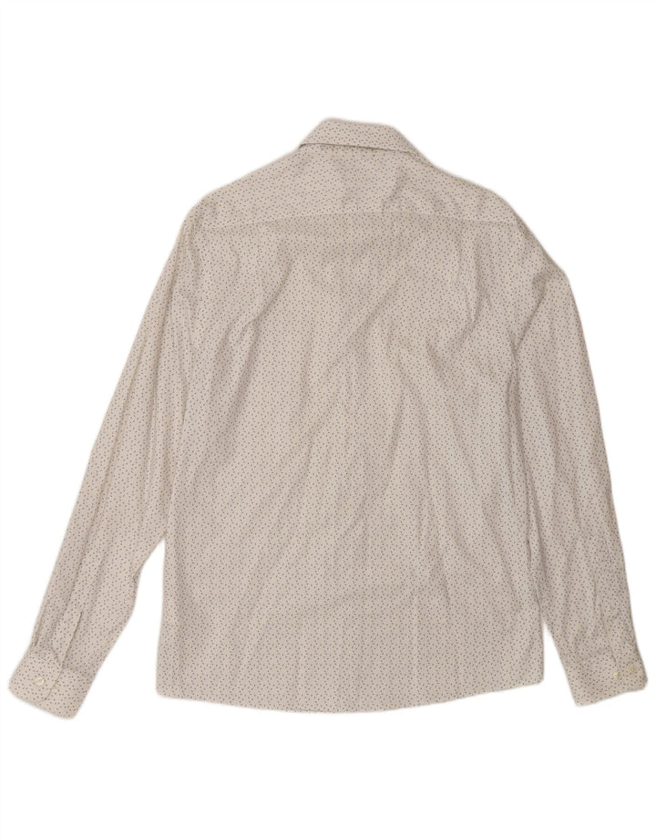Tommy Hilfiger Camisa Slim Fit para hombre talla 15 1/2 mediana blanca manchada