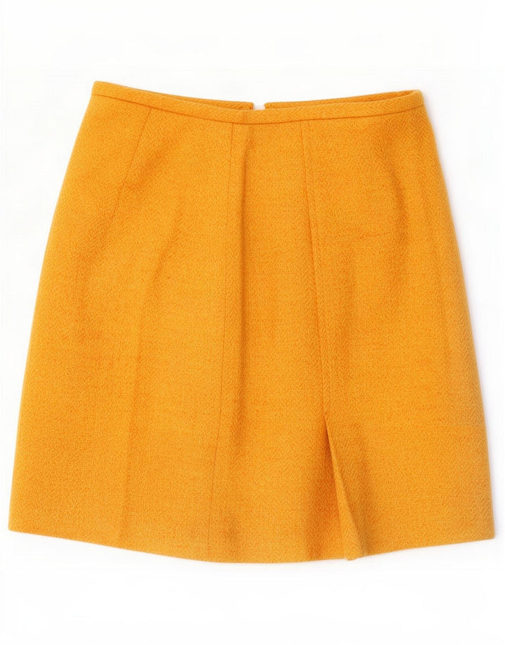 Minifalda para mujer Henry Cottons IT 42 Medium W28 Yellow Herringbone