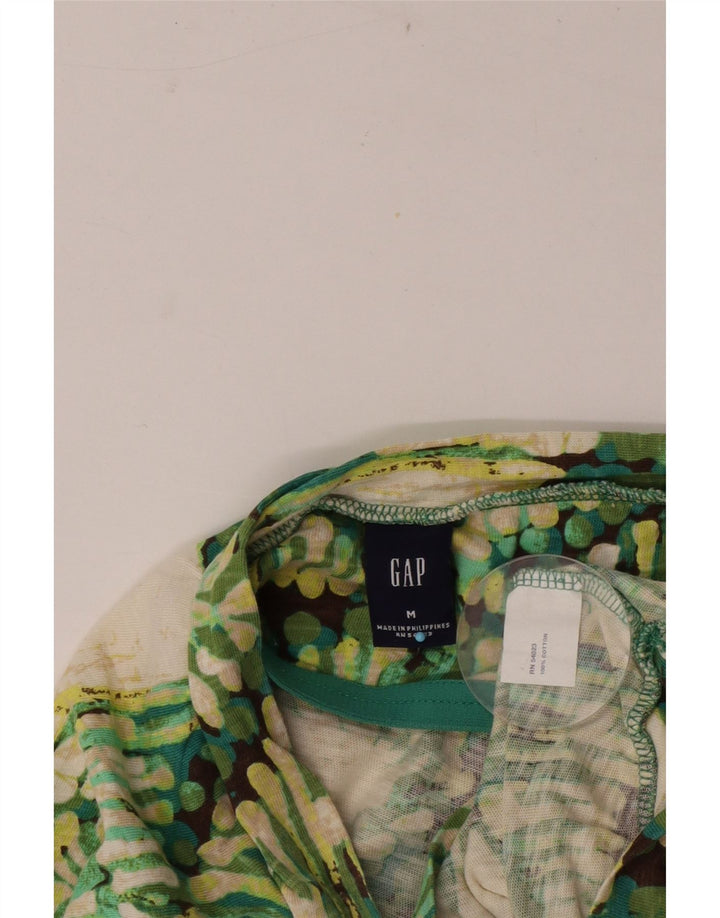 Top corto con cuello halter para mujer Gap UK 42 Algodón Argyle/Diamond verde medio
