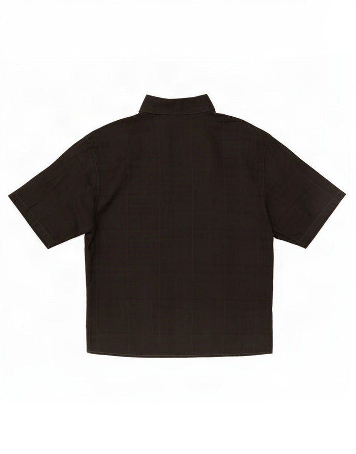 Benetton Camisa Manga Corta IT 42 Medium Negro