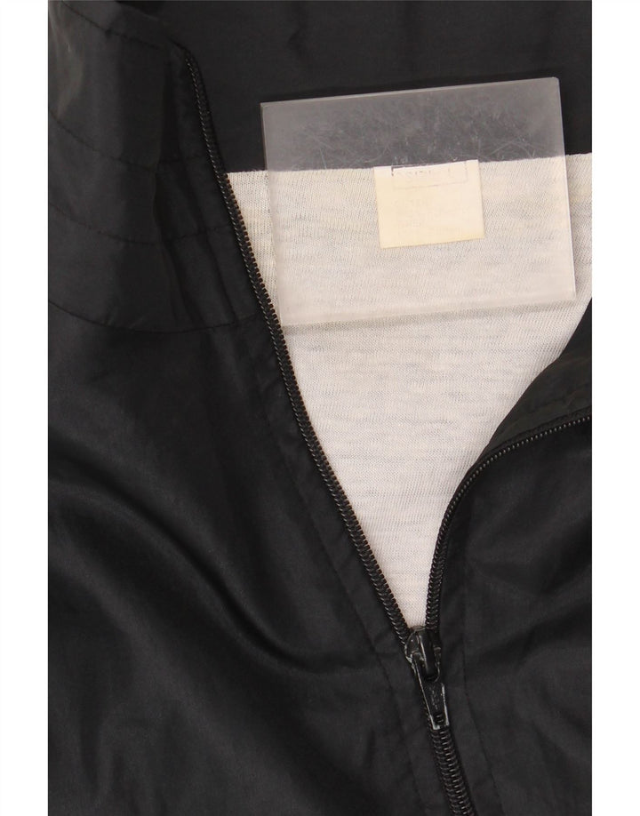 Vintage hombres chándal top chaqueta grande multicolor colorblock poliéster