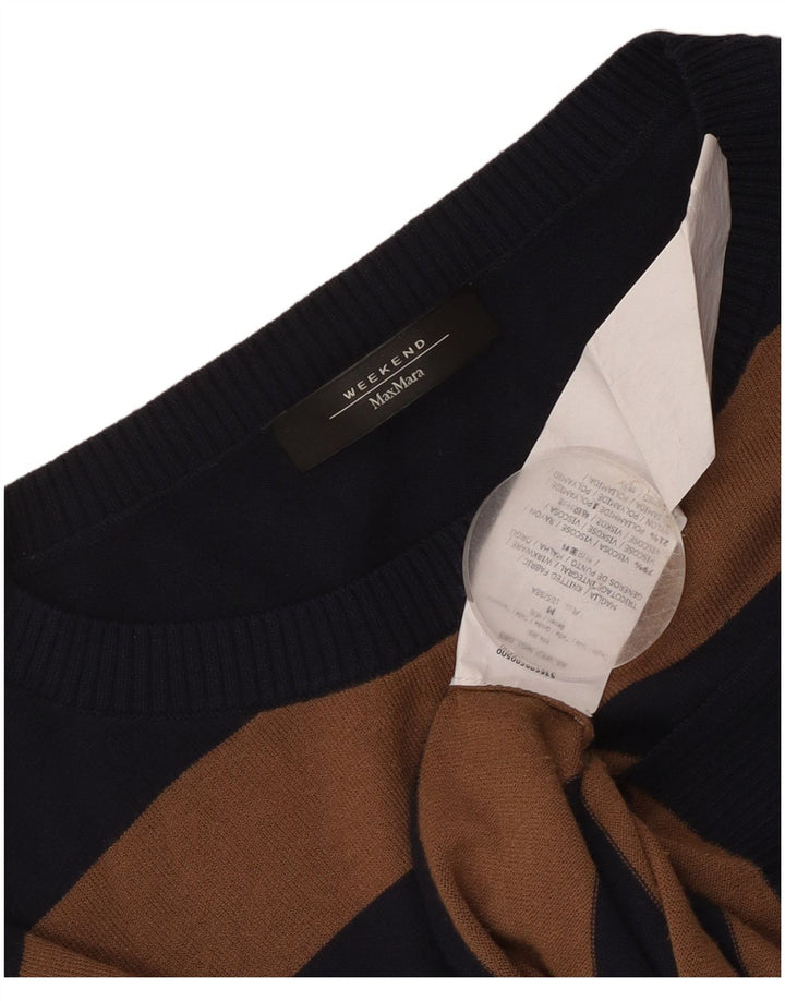 Max Mara - Jersey de fin de semana para mujer con cuello barco, talla 40, tamaño mediano, azul marino