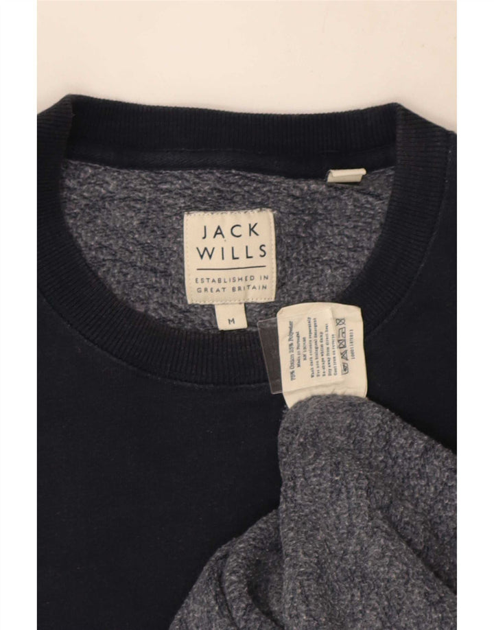 Jack Wills Hombre Sudadera Gráfica Jumper Medium Azul Marino Algodón