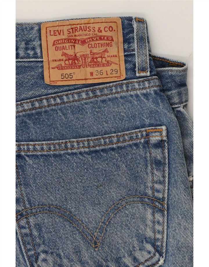 Levi's Vaqueros rectos de corte regular 505 para hombre W36 L26 Algodón azul