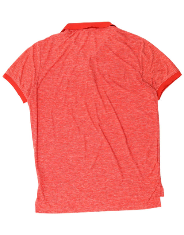 Asociación de Polo de EE. UU. Camisa Hombre Poliéster Moteado Rojo Mediano