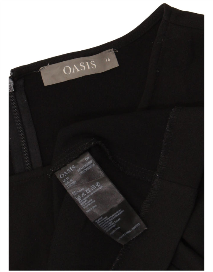 Oasis Vestido tubo para mujer UK 46 Grande Poliéster negro