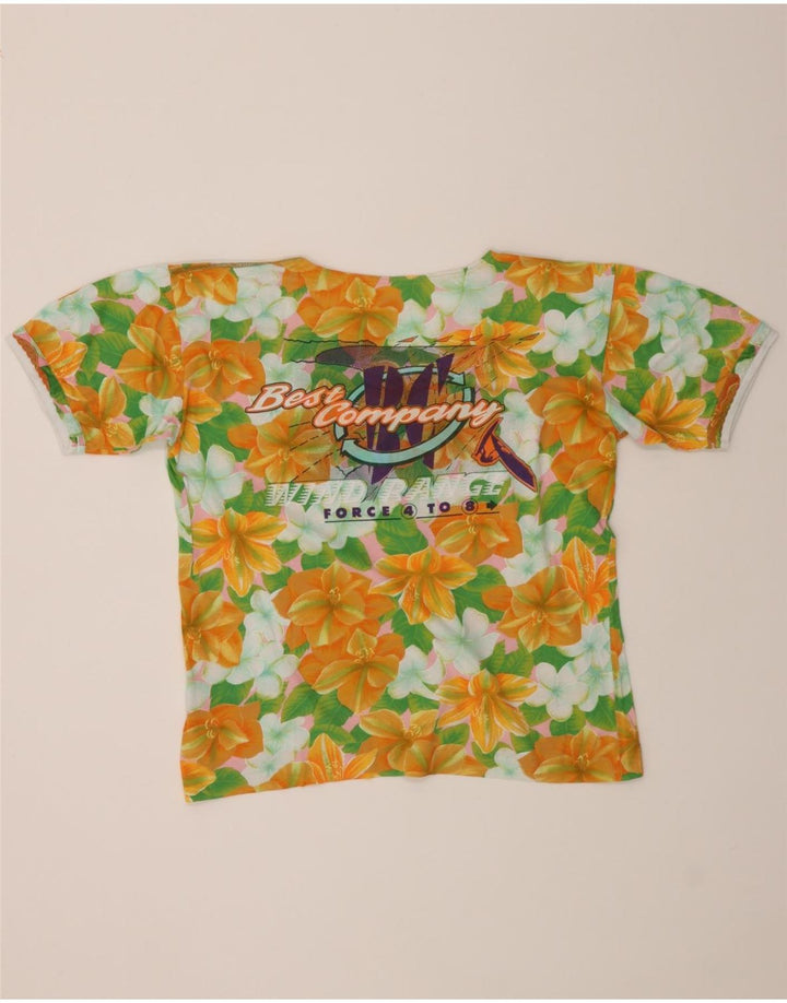 BEST COMPANY Womens Graphic T-Shirt Top UK 16 Large Multicoloured Floral Vintage Best Company and Second-Hand Best Company from Messina Hembry 
