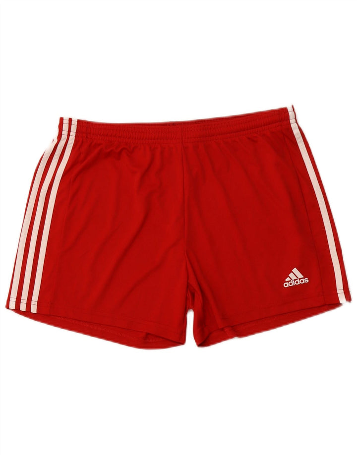 ADIDAS Mujer Aeroready Sport Shorts UK 16/18 Grande Rojo Poliéster