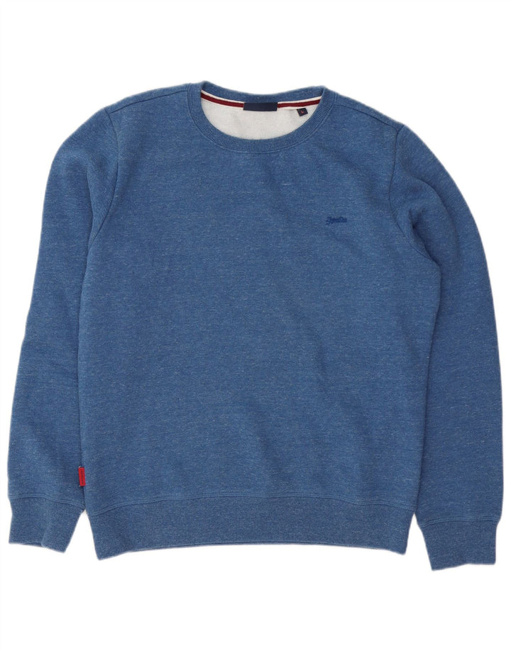 Superdry Sudadera tipo jersey de algodón moteado en azul grande para hombre