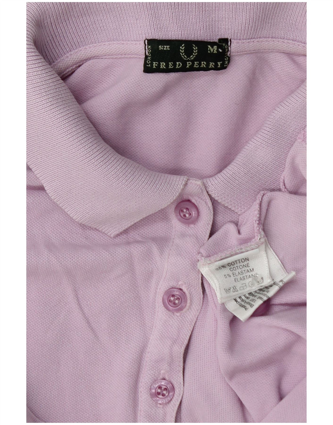 Fred Perry Polo para mujer UK 42 Algodón morado mediano