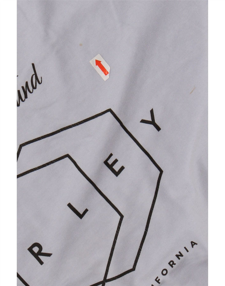 HURLEY Camiseta gráfica para hombre Top de algodón azul medio