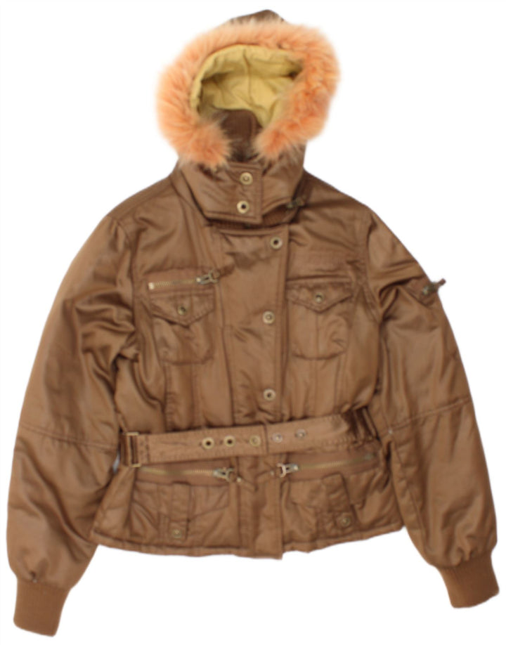 Chaqueta acolchada con capucha para mujer Phard UK 40 Poliéster marrón medio