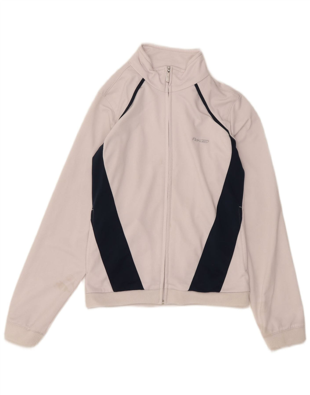 Reebok Chaqueta de chándal para mujer UK 40 Mediano Blanco Colorblock Poliéster