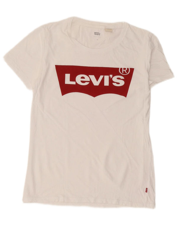 Levi's Camiseta gráfica para mujer UK 6 XS Blanco