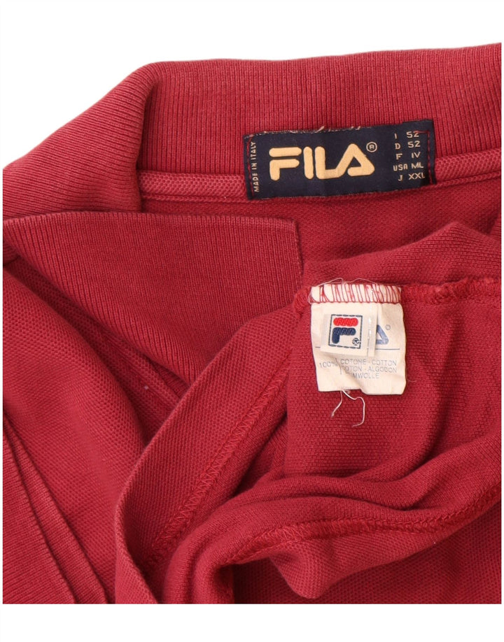 Fila Polo Hombre IT 52 Grande Algodón Rojo