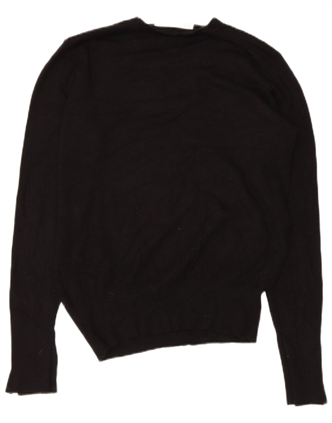 Zara - Jersey de cuello redondo para mujer, talla 40, viscosa negra mediana