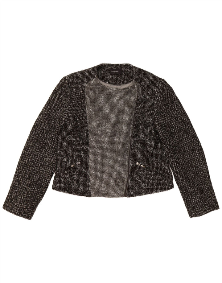 Marks & Spencer Chaqueta Blazer Autograph para Mujer UK 46 Grande Gris Moteada