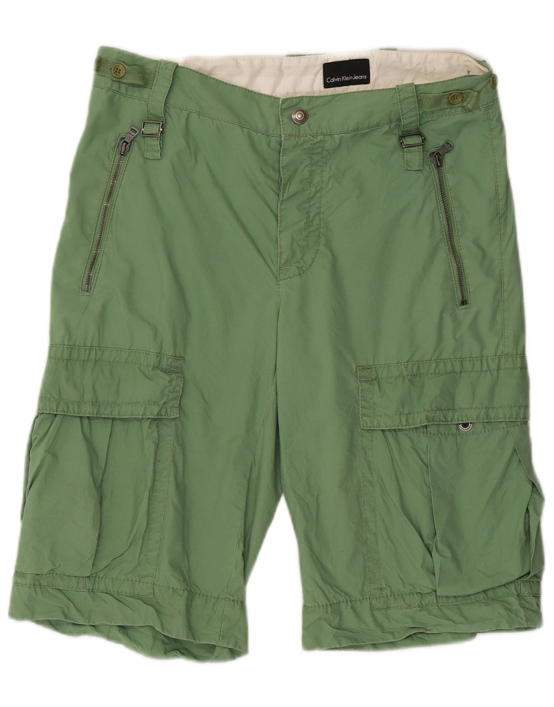 Pantalones cortos cargo para mujer Calvin Klein Jeans W32 verde medio