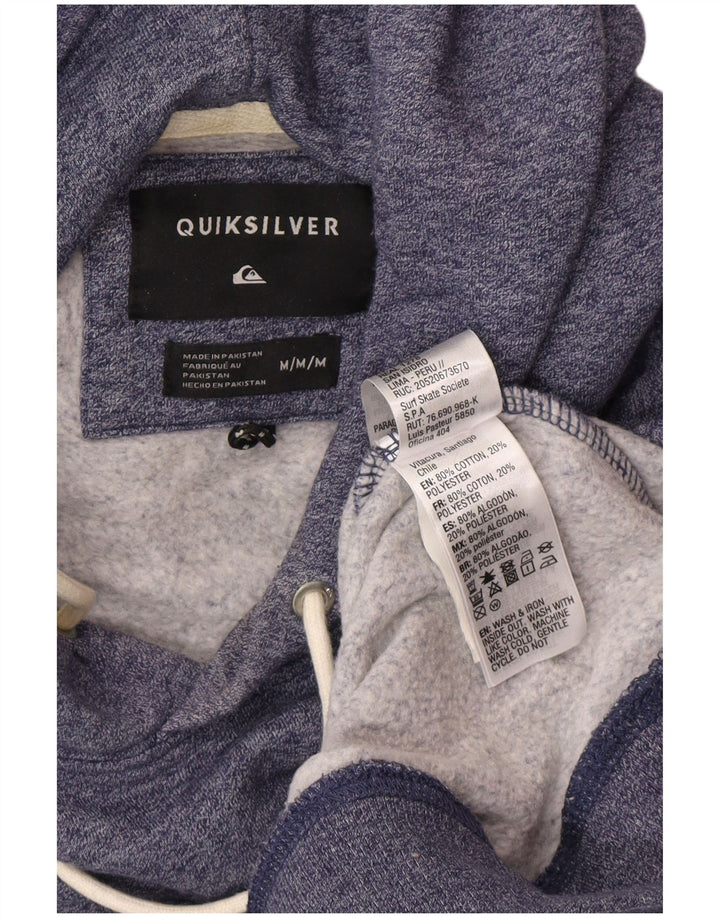 Quiksilver Hombre Sudadera con Capucha Jersey De Algodón Moteado Azul Medio