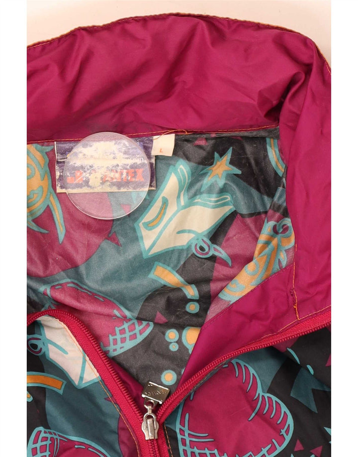 J Jeantex Chubasquero con capucha para hombre UK 40 Large Multicolor Geométrico