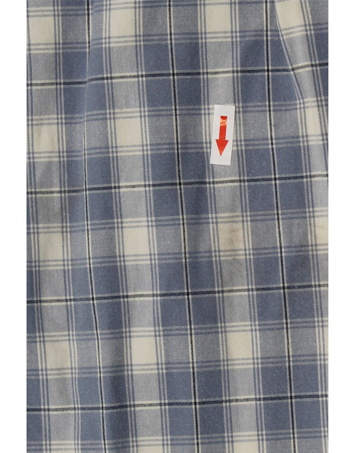 Camisa Timberland Hombre Algodón A Cuadros Azul Medio