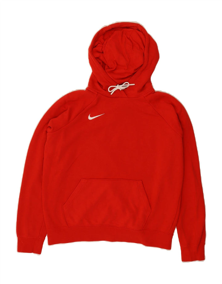 NIKE Womens Hoodie Jumper UK 14 Medium Red Cotton Vintage Nike and Second-Hand Nike from Messina Hembry 
