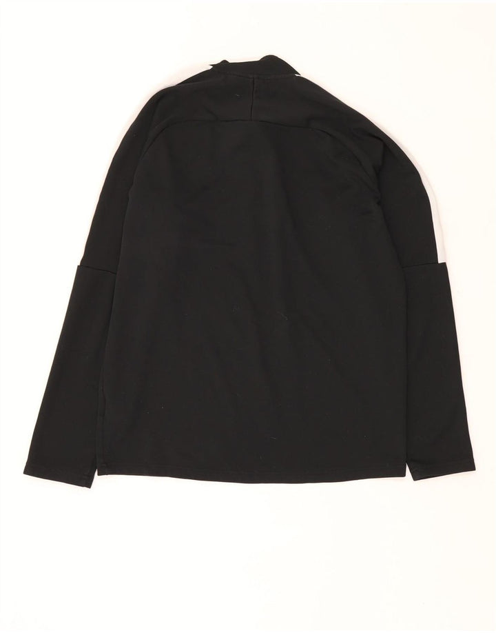 NIKE Hombre Dri Fit Zip Neck Pullover Chándal Top Pequeño Negro Colorblock