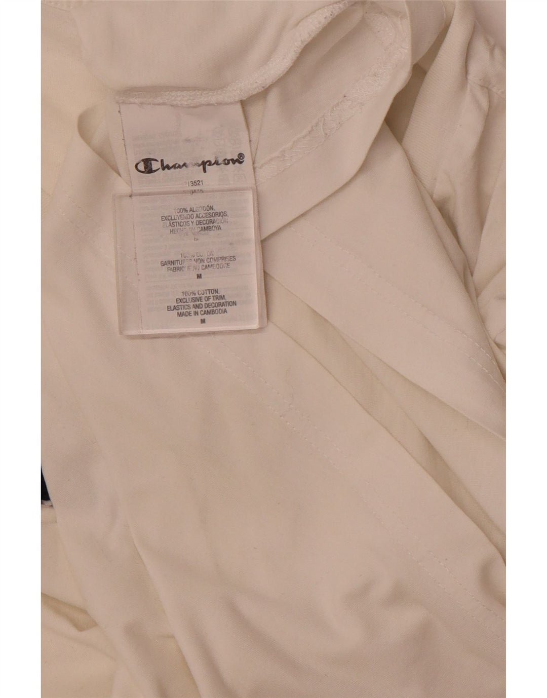 CHAMPION Camiseta gráfica para hombre Top Medium White Cotton