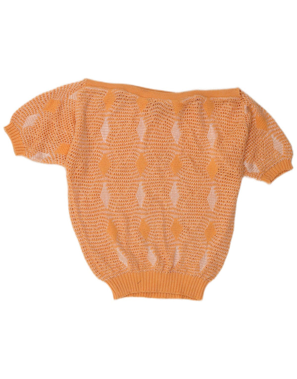 Janique Jersey de Manga Corta con Cuello Barco para Mujer UK 40/40 Grande Naranja