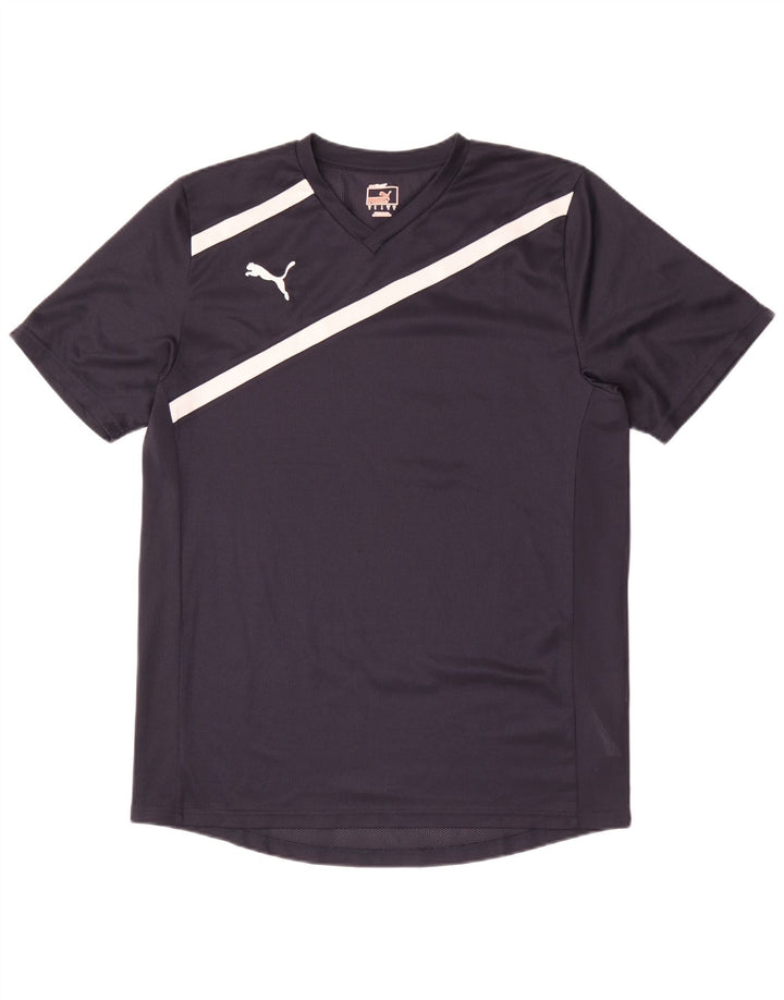 Puma - Camiseta para hombre, talla grande, color azul marino a rayas