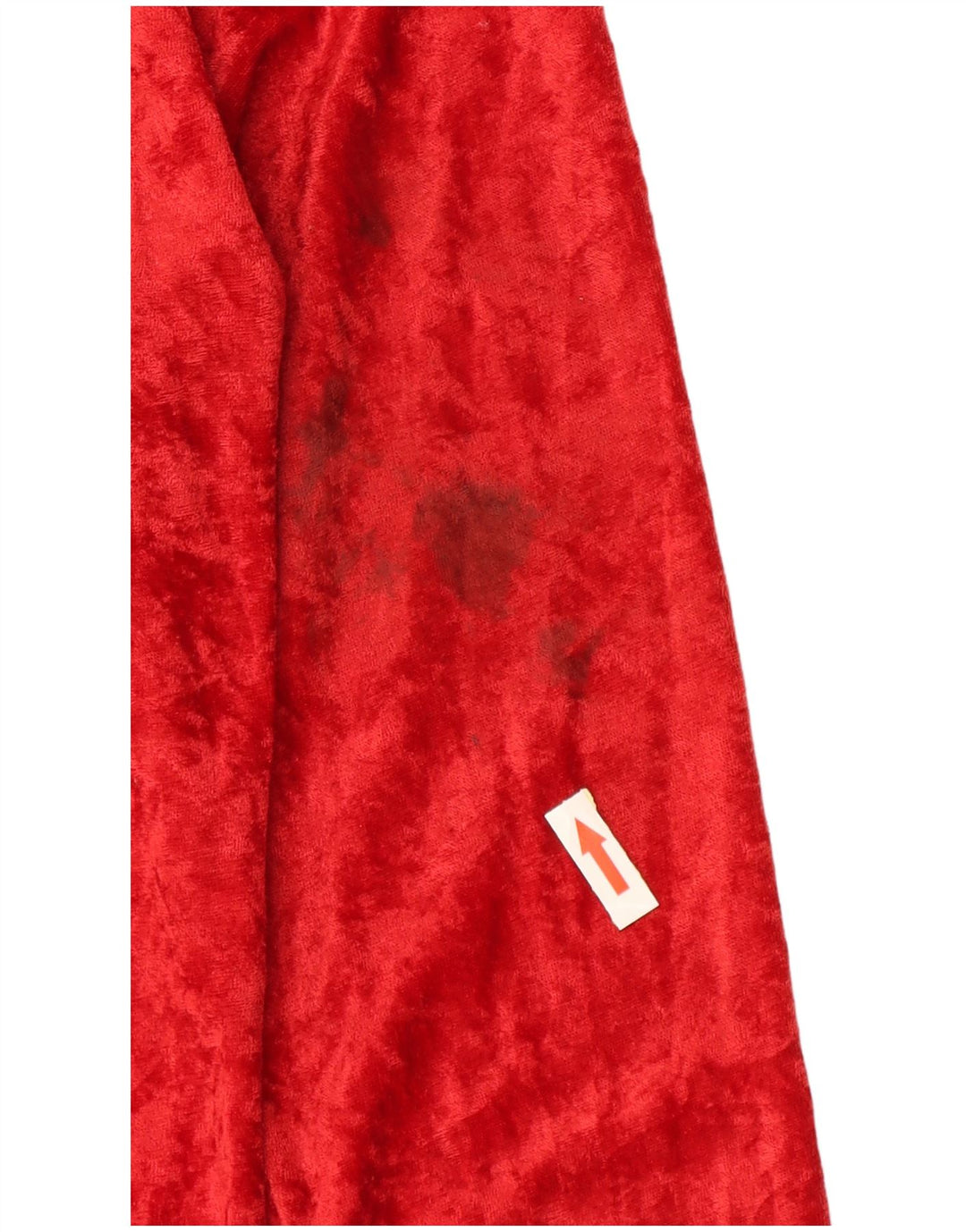 Vintage mujer terciopelo body Reino Unido 14 algodón rojo medio