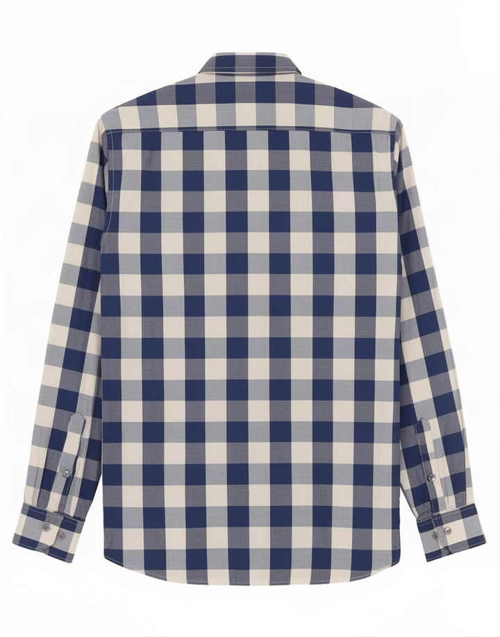 Camisa Gant Slim De Algodón A Cuadros Azul Pequeño |