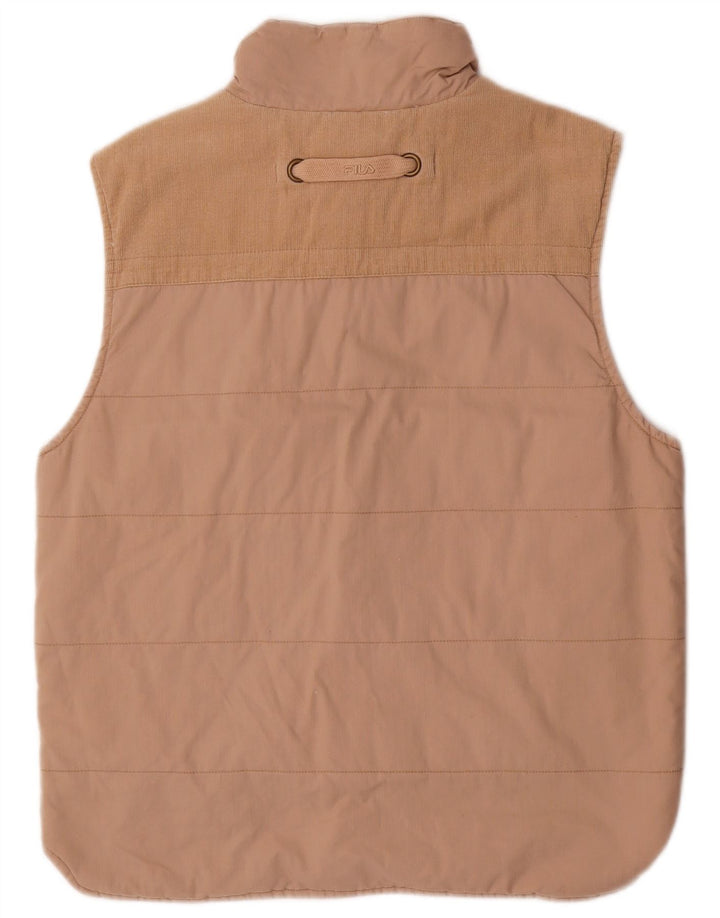 Fila Chaleco acolchado para hombre UK 38 Algodón beige medio