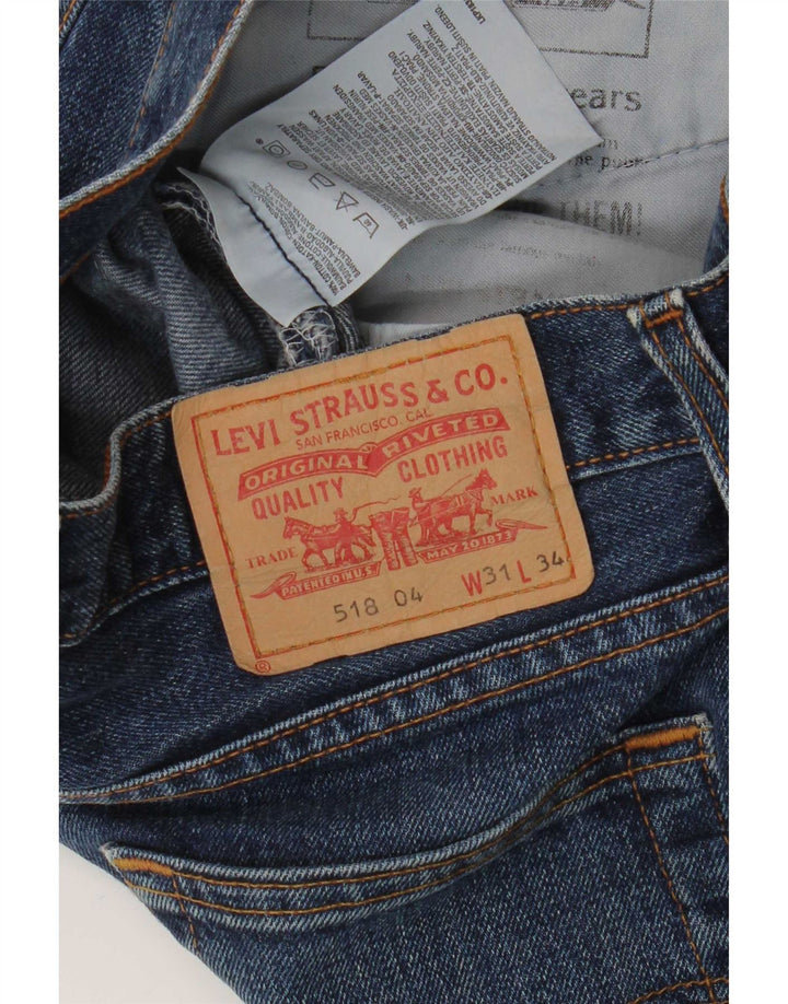 Levi's Hombre 518 Vaqueros Bootcut Desgastados W31 L30 Algodón Azul