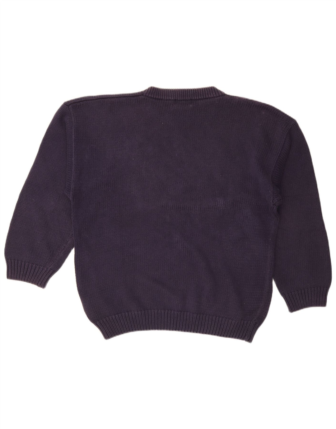 St. Bernard - Jersey de cuello redondo para hombre, talla grande, azul marino, rombos/diamante