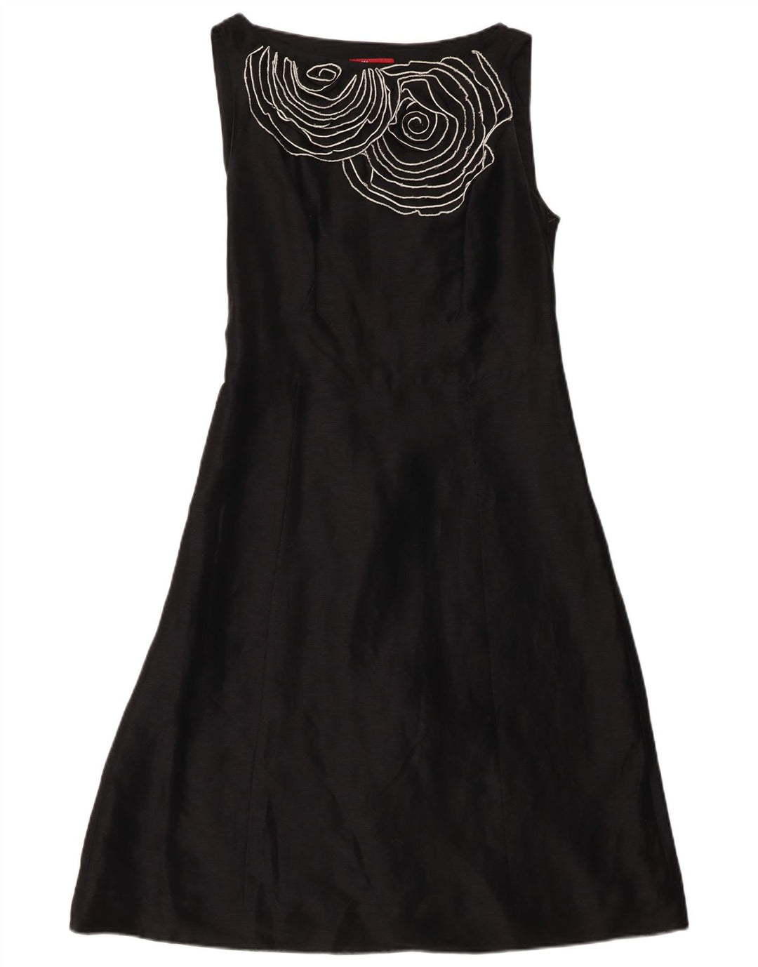 Monsoon Vestido acampanado sin mangas con estampado gráfico para mujer UK 44 Mediano Negro Floral
