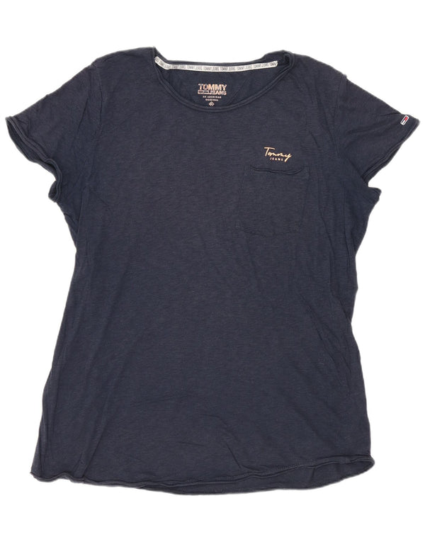 Tommy Hilfiger Camiseta para Mujer Top UK 40 XL Azul Marino