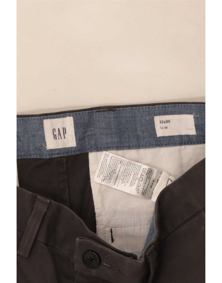 Pantalones chinos ajustados Gap para hombre W32 L30 Algodón gris