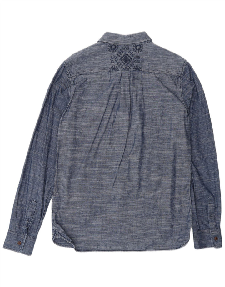 Camisa VANS Hombre Small Blue Pinstripe Cotton