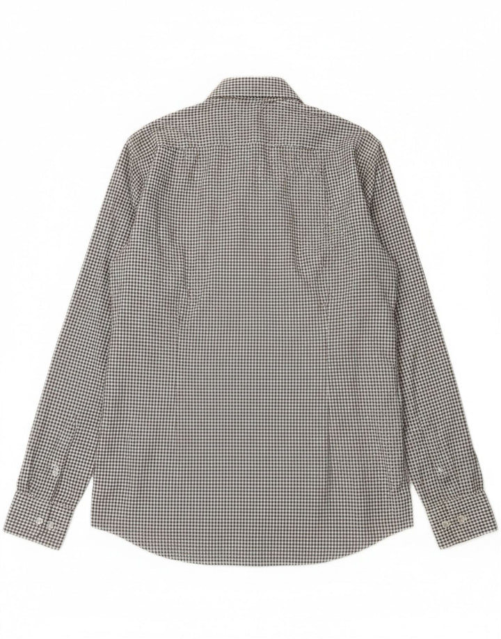 Hugo Boss Camisa Slim Fit para hombre Talla 38 15 Cuadros blancos medianos