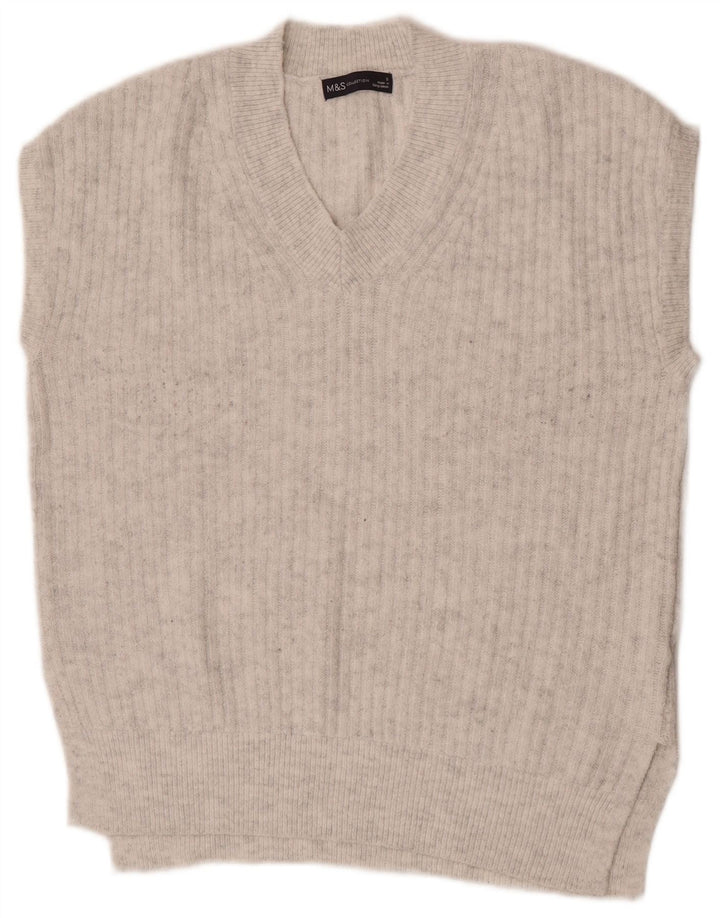 Marks & Spencer Camiseta sin mangas extragrande para mujer Reino Unido 10 Pequeño Acrílico gris
