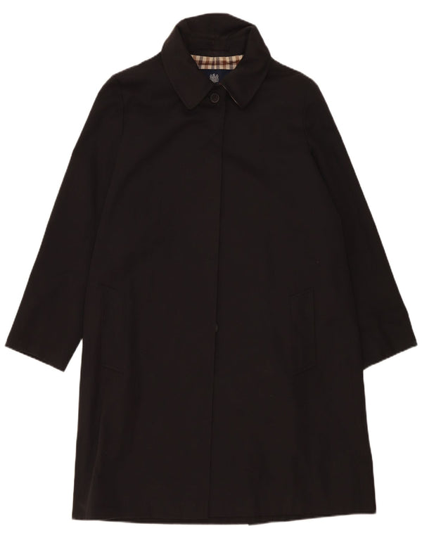 Aquascutum Abrigo para mujer UK 44 Grande Poliéster negro