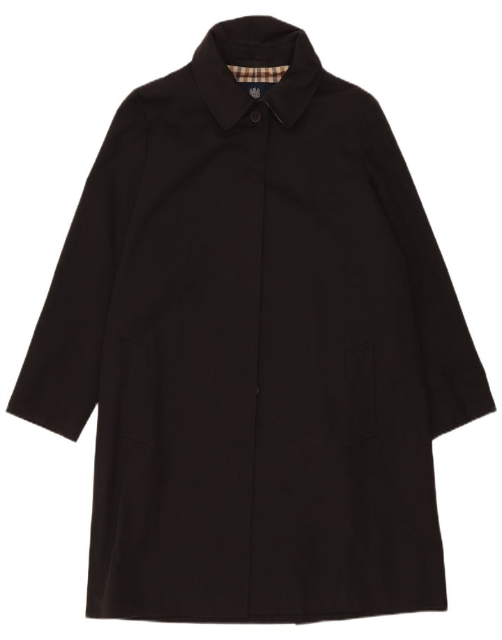 Aquascutum Abrigo para mujer UK 44 Grande Poliéster negro