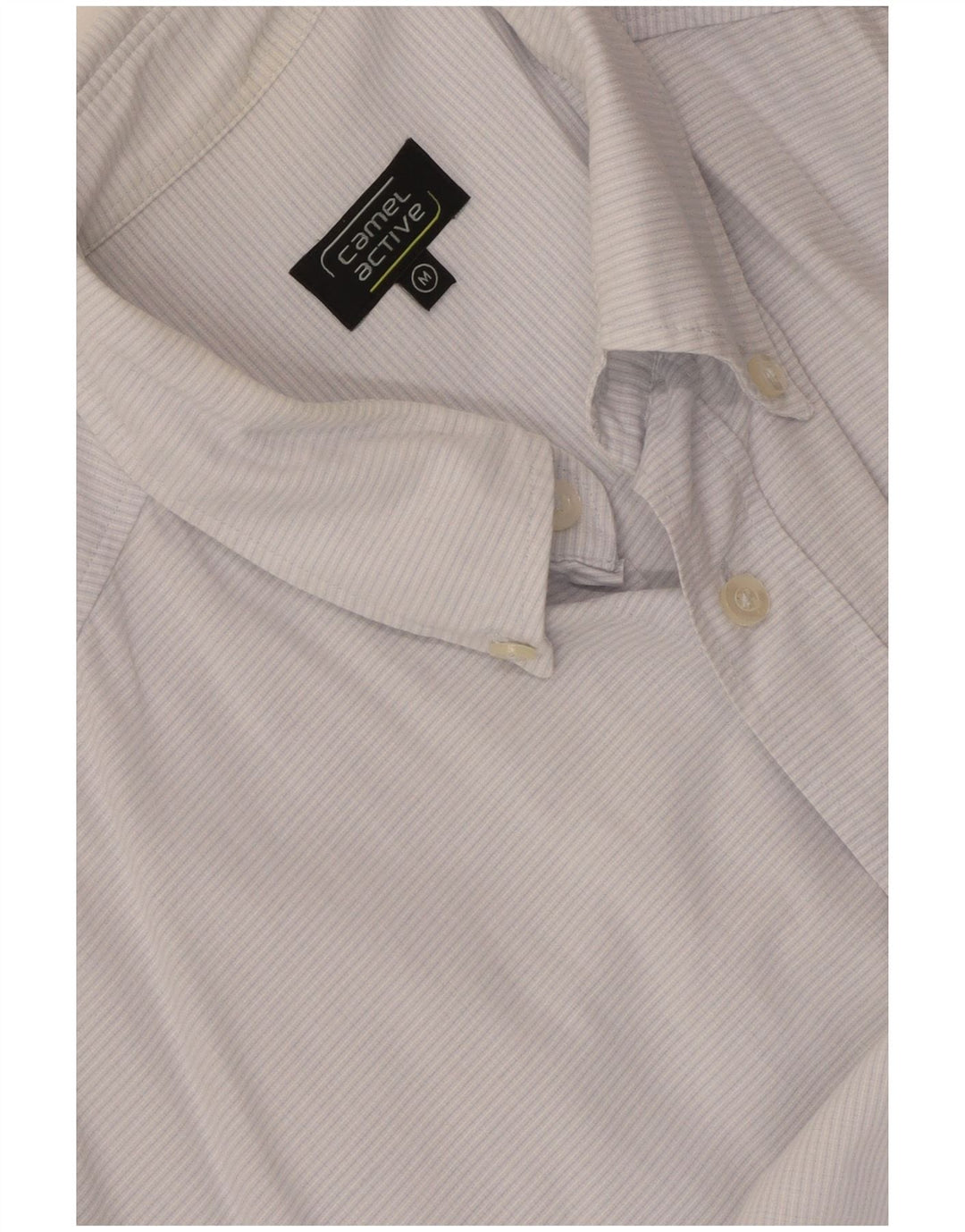 Camisa de manga corta para hombre Camel Active Azul medio Rayas diplomáticas