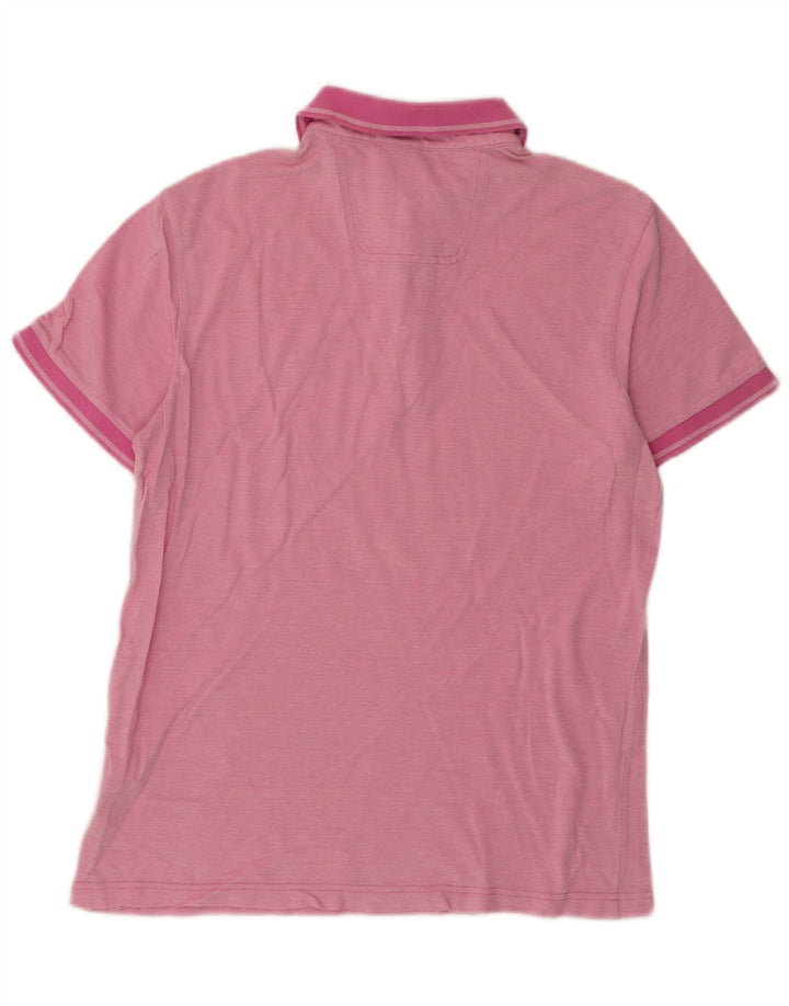 Hugo Boss Hombre | Polo de corte regular de algodón moteado en rosa medio