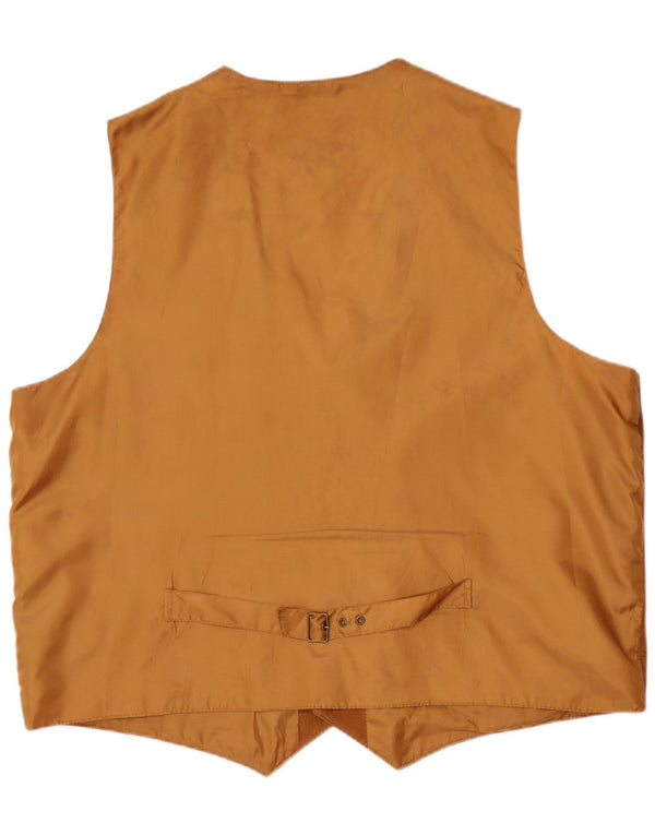 John F Gee Chaleco de ante para hombre XL Cuero marrón